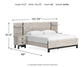 Vessalli King Panel Bed with Mirrored Dresser and Chest