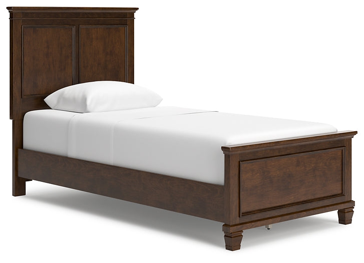 Danabrin Twin Panel Bed with Mirrored Dresser, Chest and 2 Nightstands