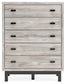 Vessalli King Panel Headboard with Mirrored Dresser, Chest and 2 Nightstands