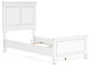 Fortman Twin Panel Bed with Mirrored Dresser and Nightstand