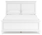 Fortman Queen Panel Bed with Mirrored Dresser and Nightstand